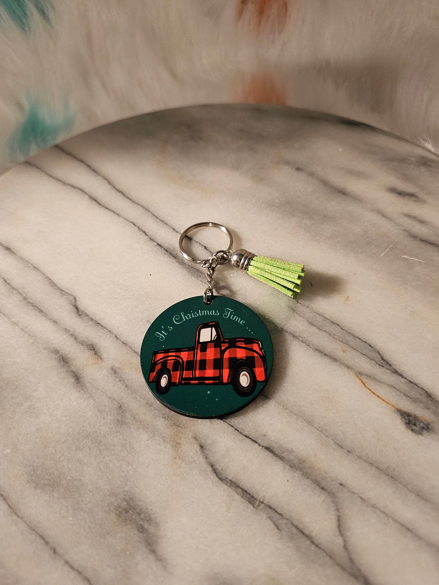 2 inch sublimation It's Christmas time Keychain