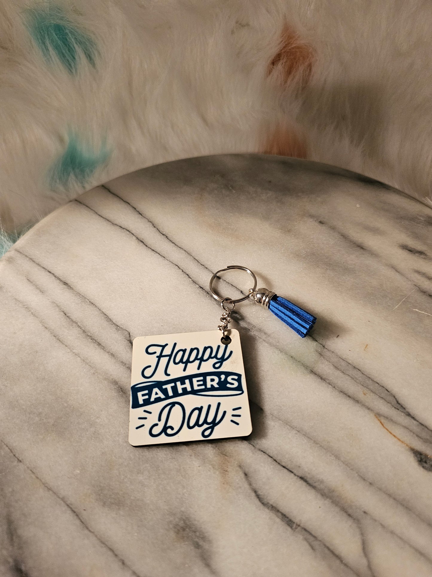 Sublimation square Happy Father's day Keychain.