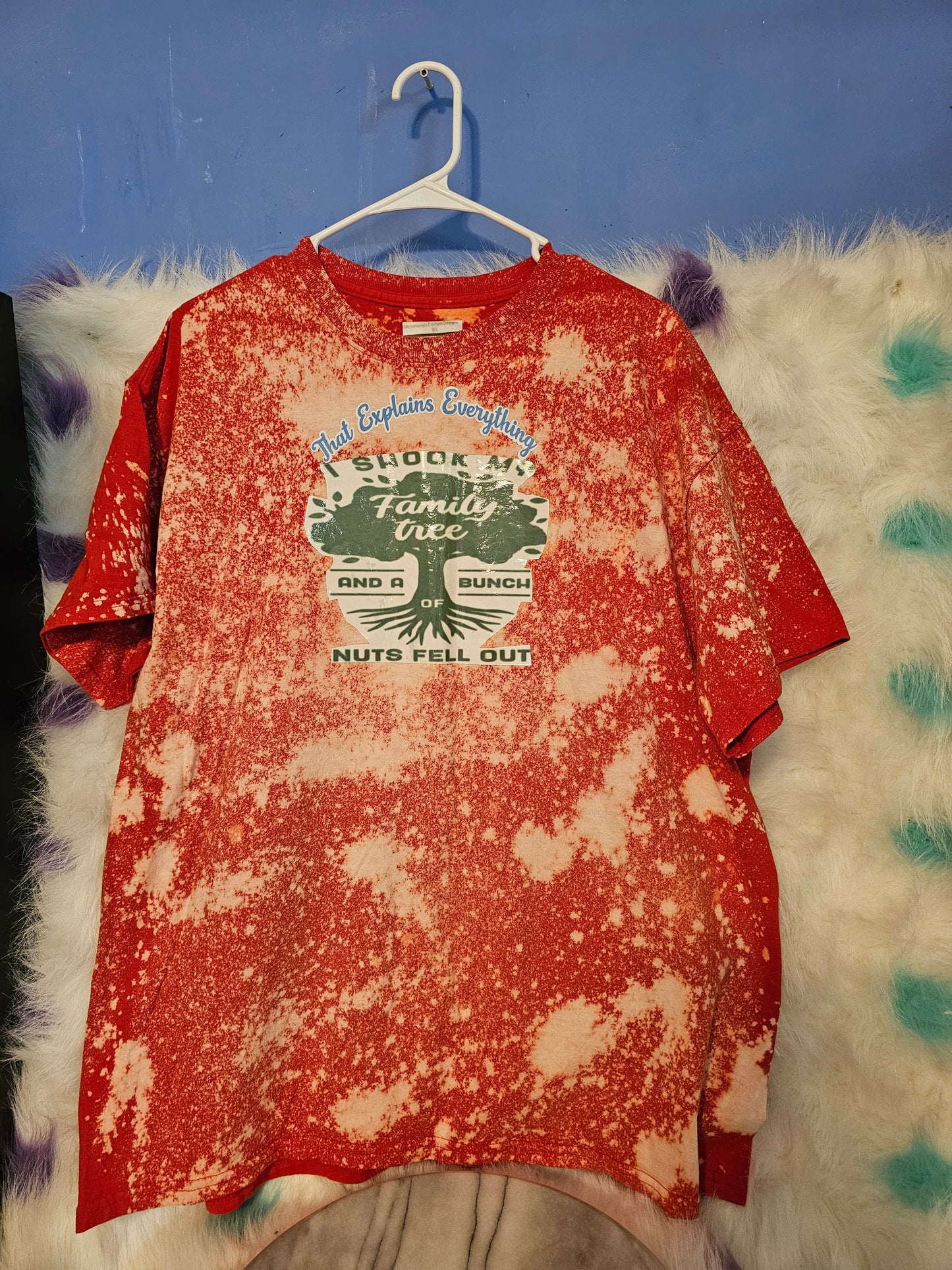 Size XL 100% cotton Family tree tye dye Tshirt