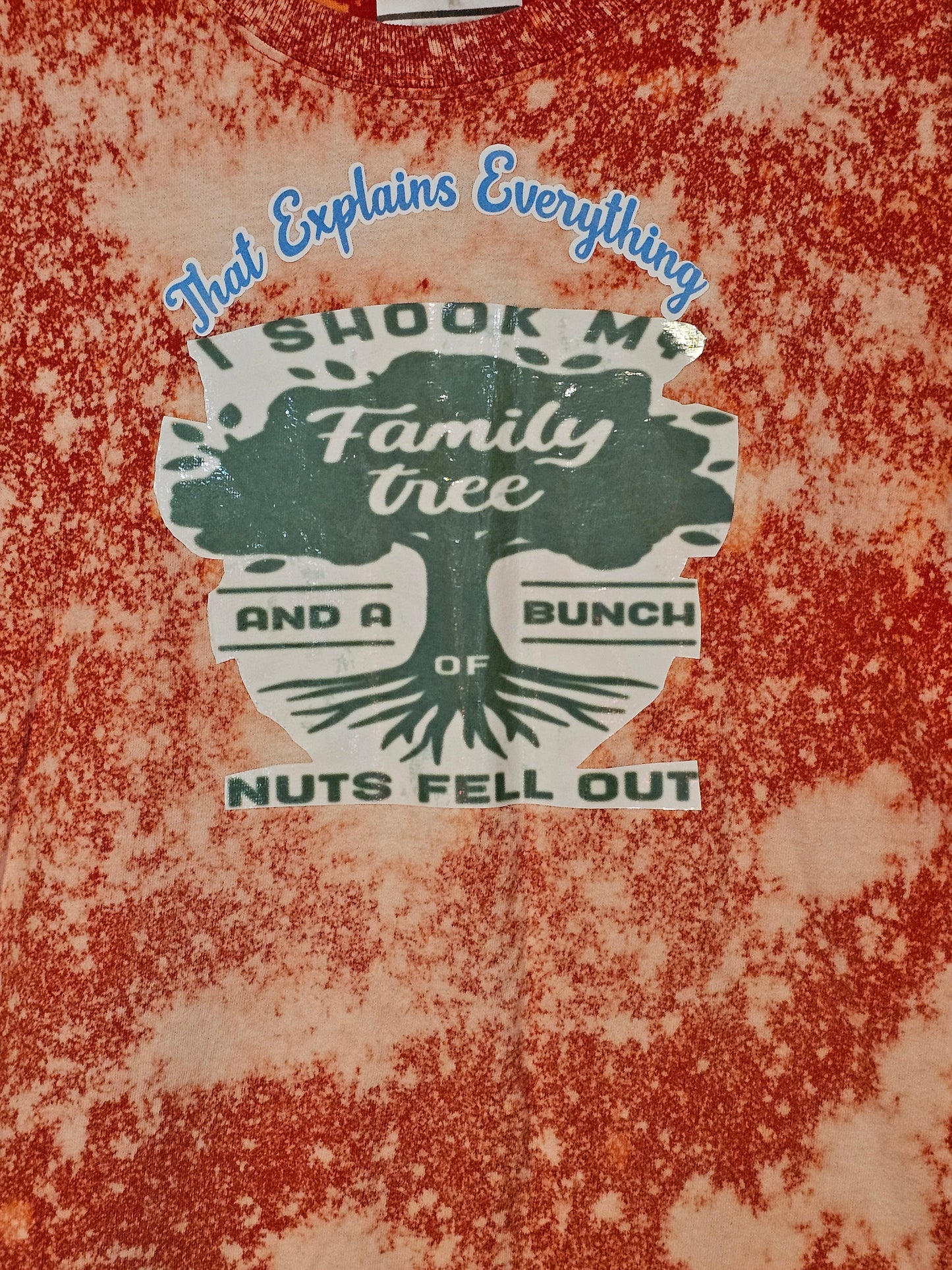 Size XL 100% cotton Family tree tye dye Tshirt