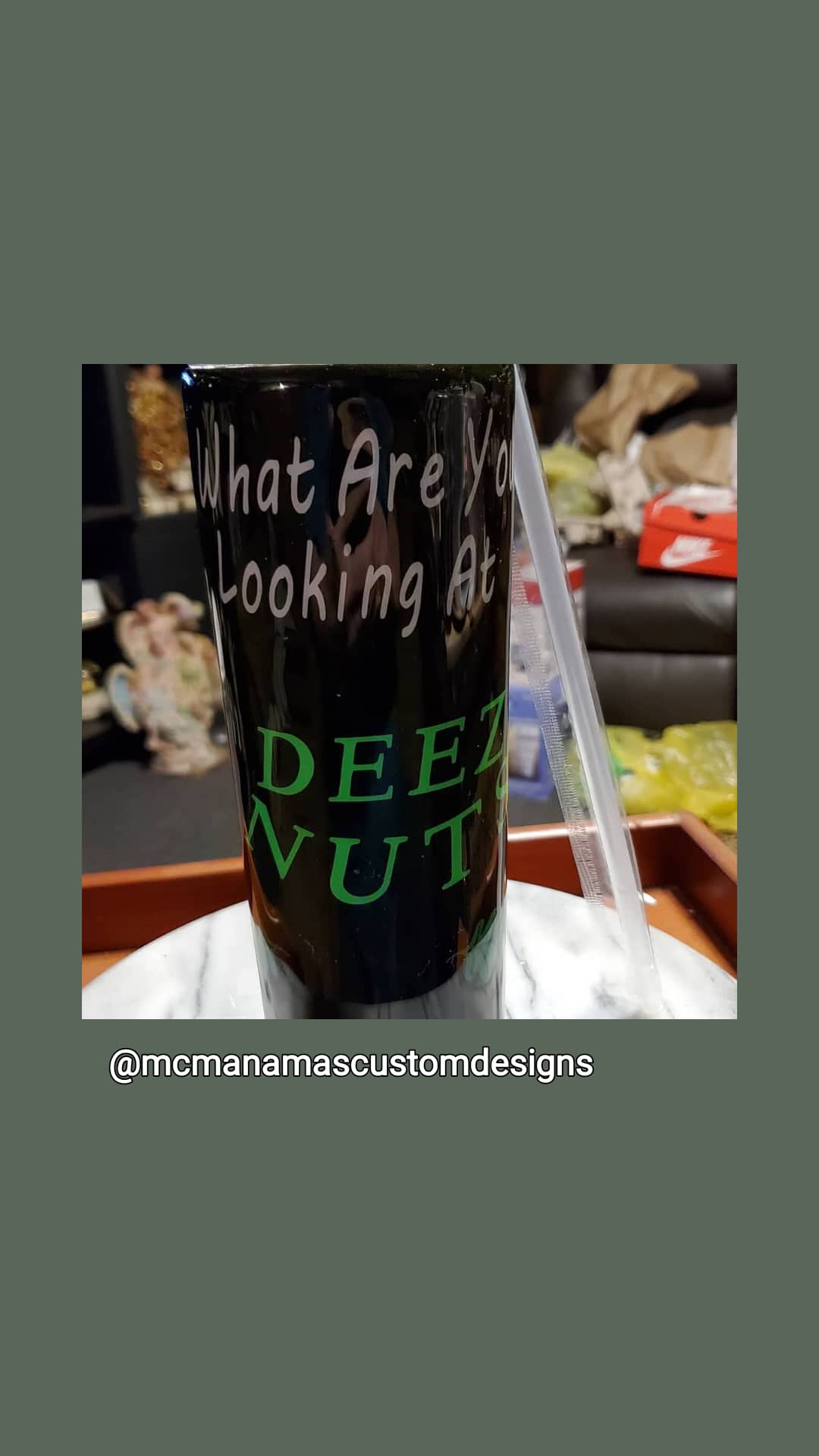 30oz what you looking at stainless steel hogg tumbler cup