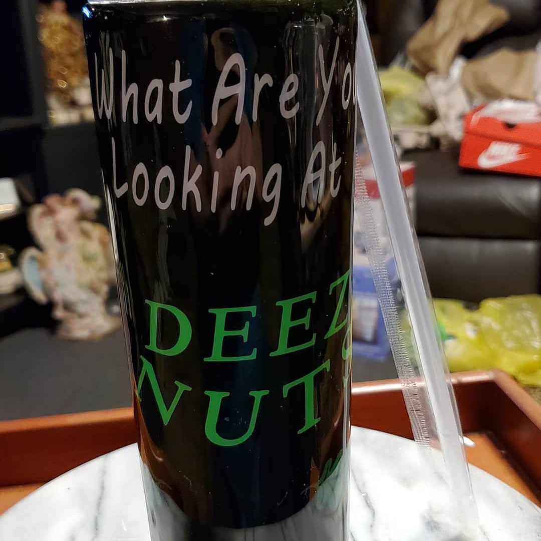 30oz what you looking at stainless steel hogg tumbler cup
